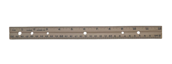Charles Leonard 12 wooden ruler; $0.99