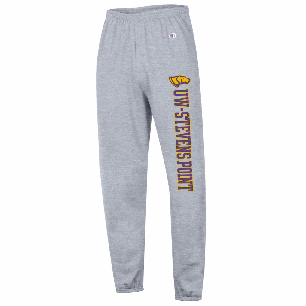 Product image 1 of 1 for University of Wisconsin Stevens Point Replen Banded Bottom Pant, Heather Gray