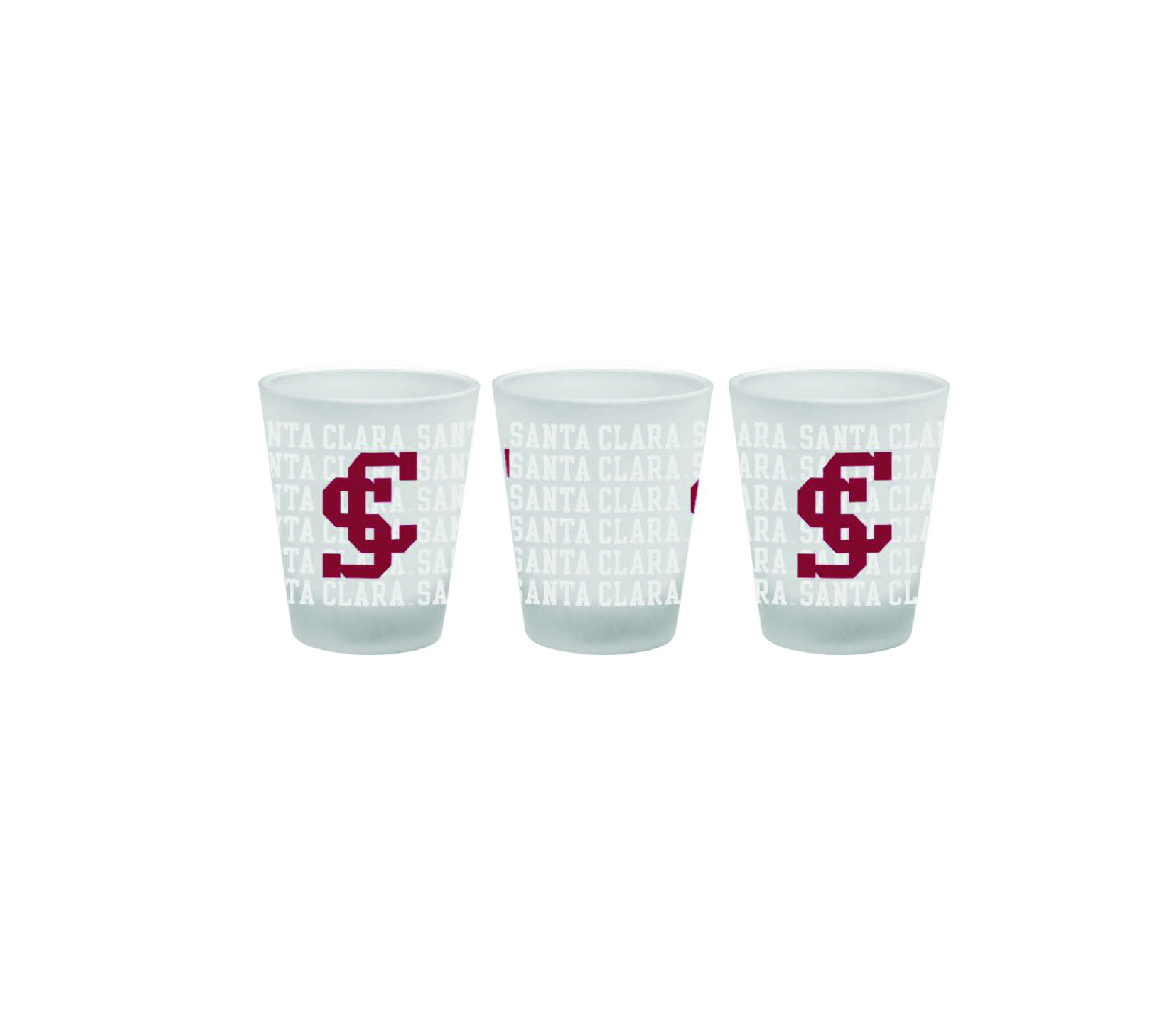 image of: Santa Clara Broncos 1.5oz Frosted Shot Glass