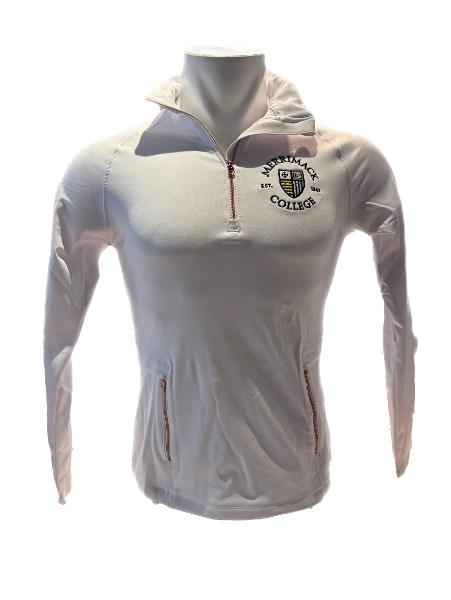 Women's Omni-Wick Outward Nine White 1/4 Zip Pullover; $89.99