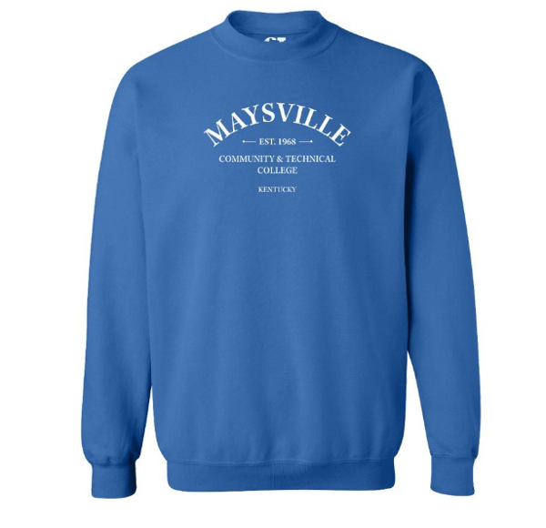 KMCTC CREW SWEAT COLLEGIATE; $54.99