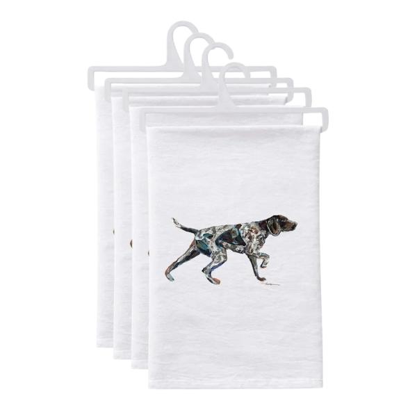 German Shorthaired Pointer Pointing Tea Towel; $19.98