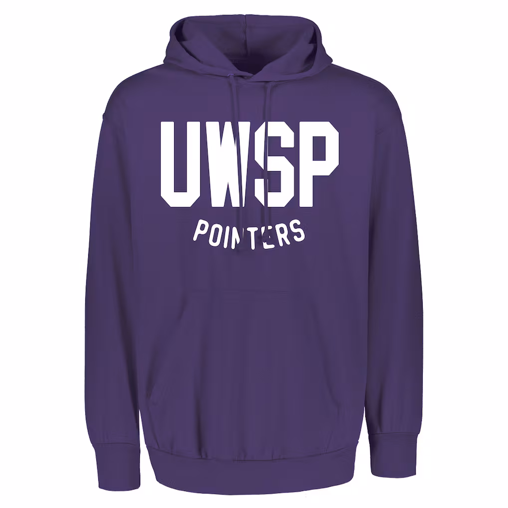 Product image 1 of 1 for University of Wisconsin Stevens Point Fundamental Hoodie, Purple