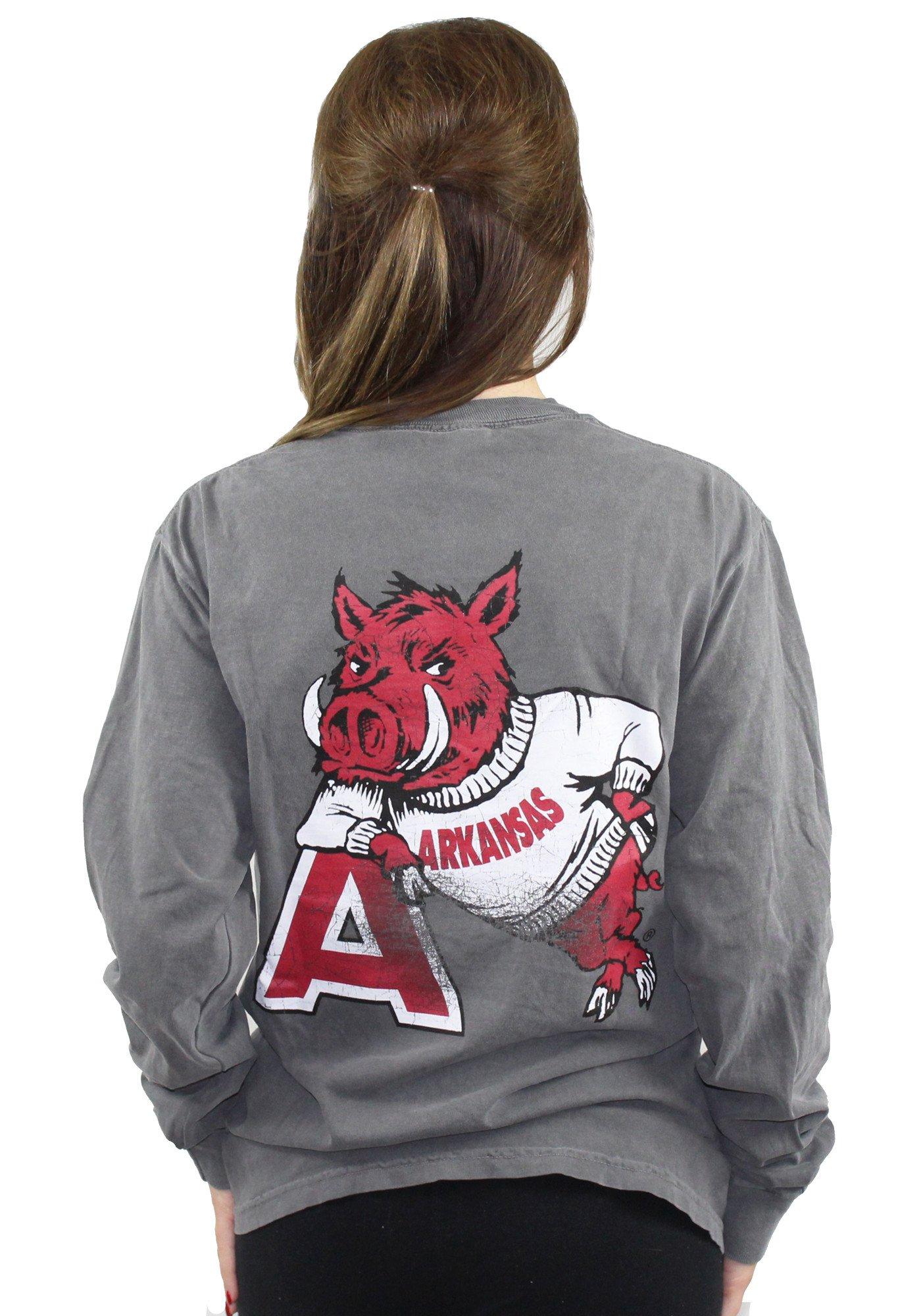 image of: Arkansas Razorbacks Hog Leaning on 'A' Long Sleeve