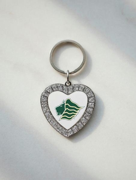 LEO KEYCHAIN RHINESTONE HEART; $11.99