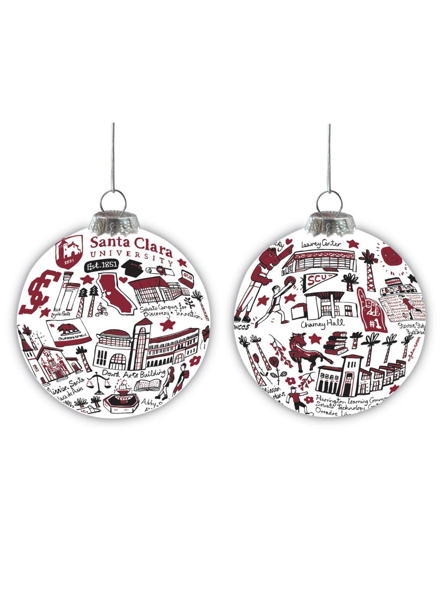 Santa Clara University Julia Gash Round Ornament