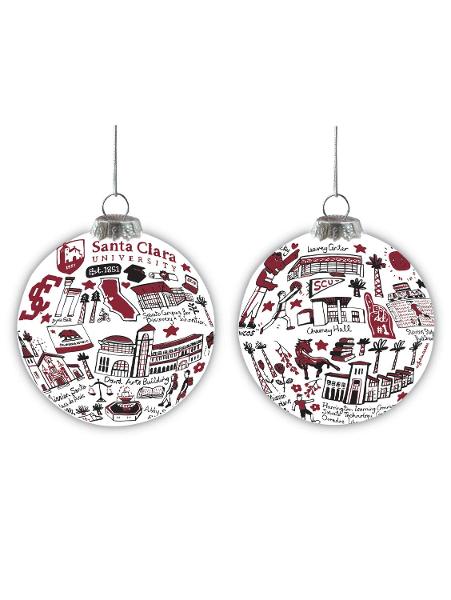 Santa Clara University Julia Gash Round Ornament; $24.98