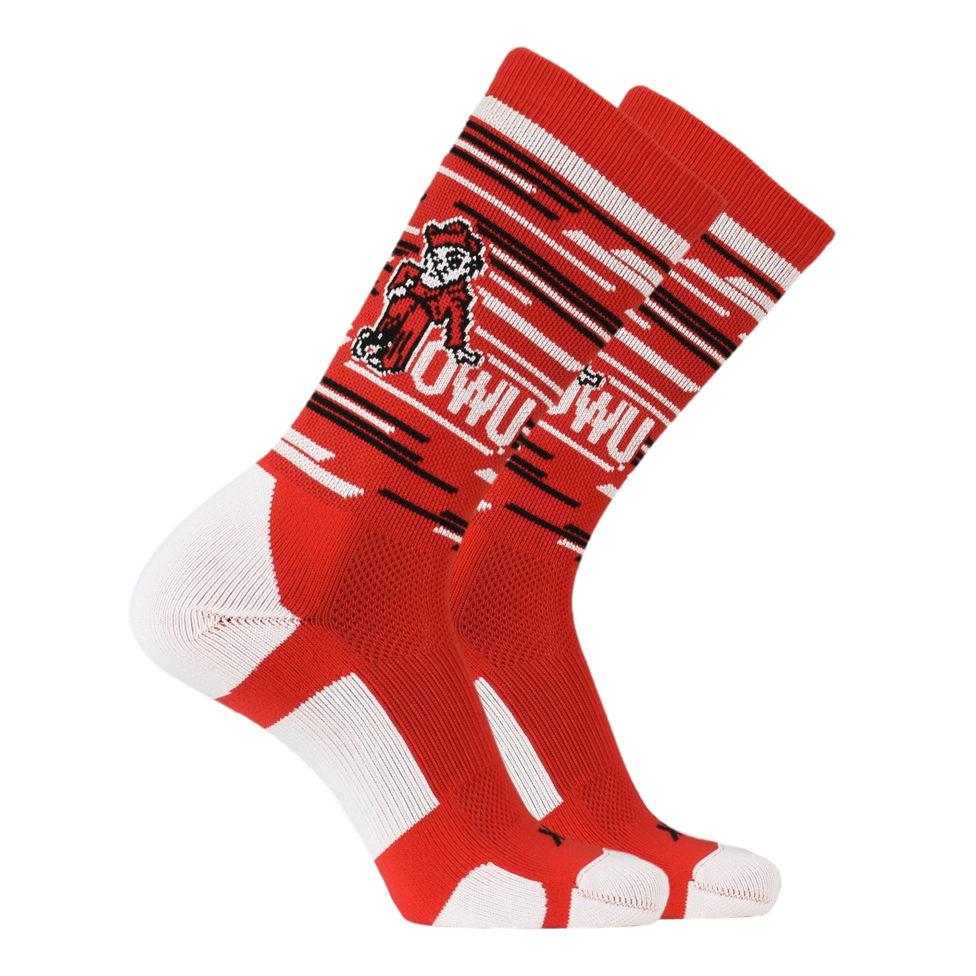 Product image 1 of 1 for Owu Socks Fastline Crew Scarlet Striped
