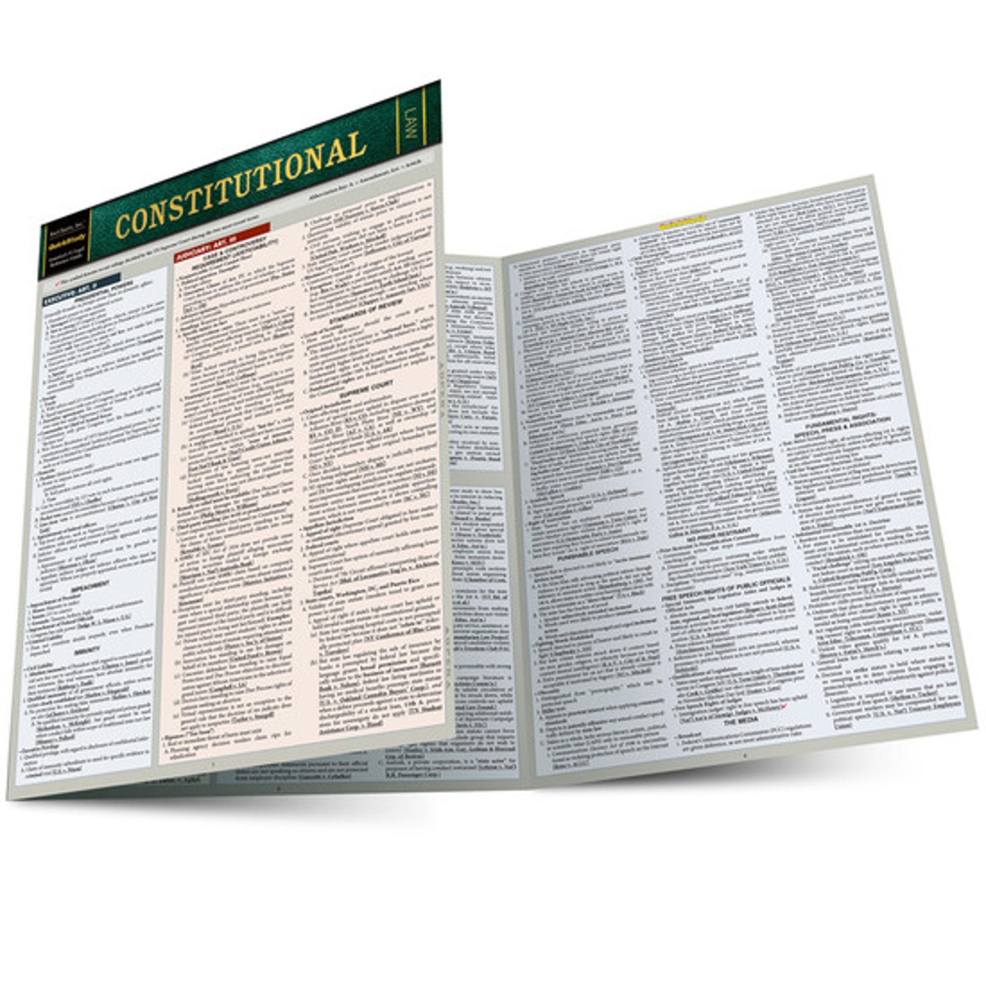 Cover image for CONSTITUTIONAL LAW LAMINATED STUDY GUIDE
