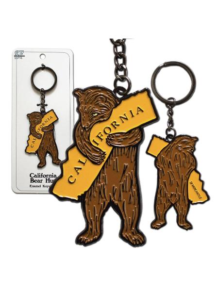California Bear Hug Enamel Keychain; $17.98