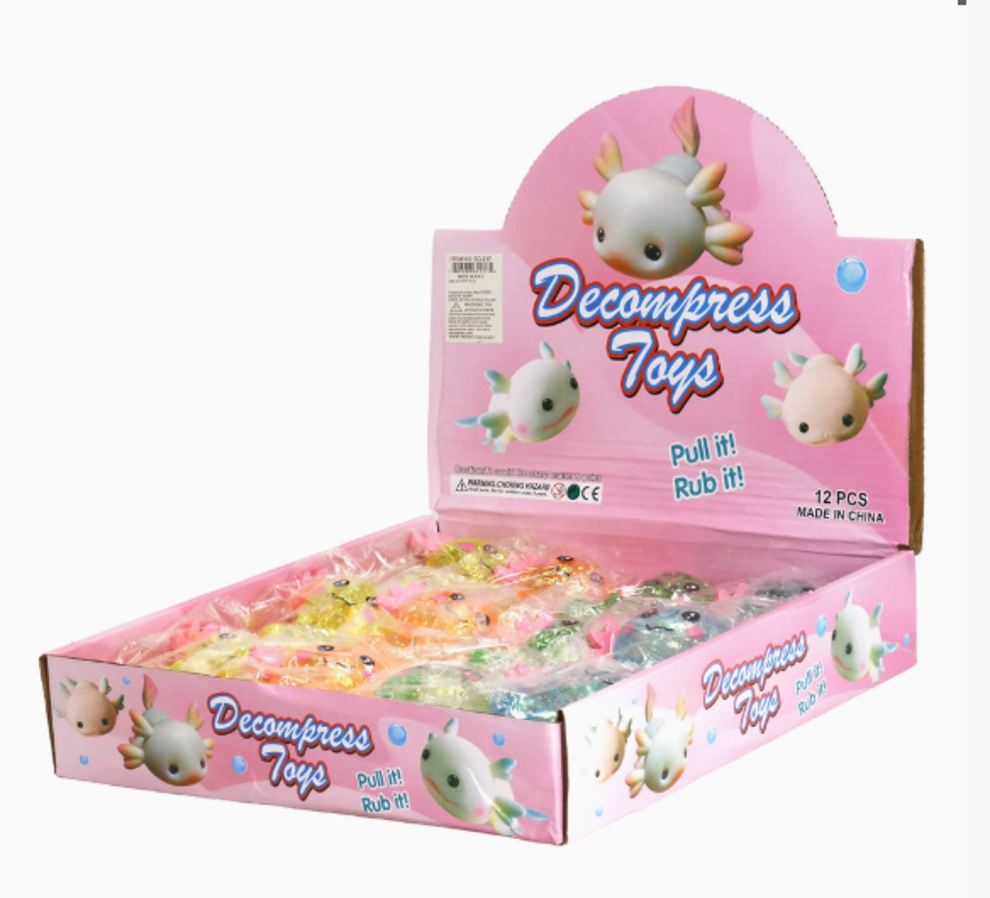 Product image 1 of 2 for Fidget Toy - Cute Axolotl Glittery Squishy