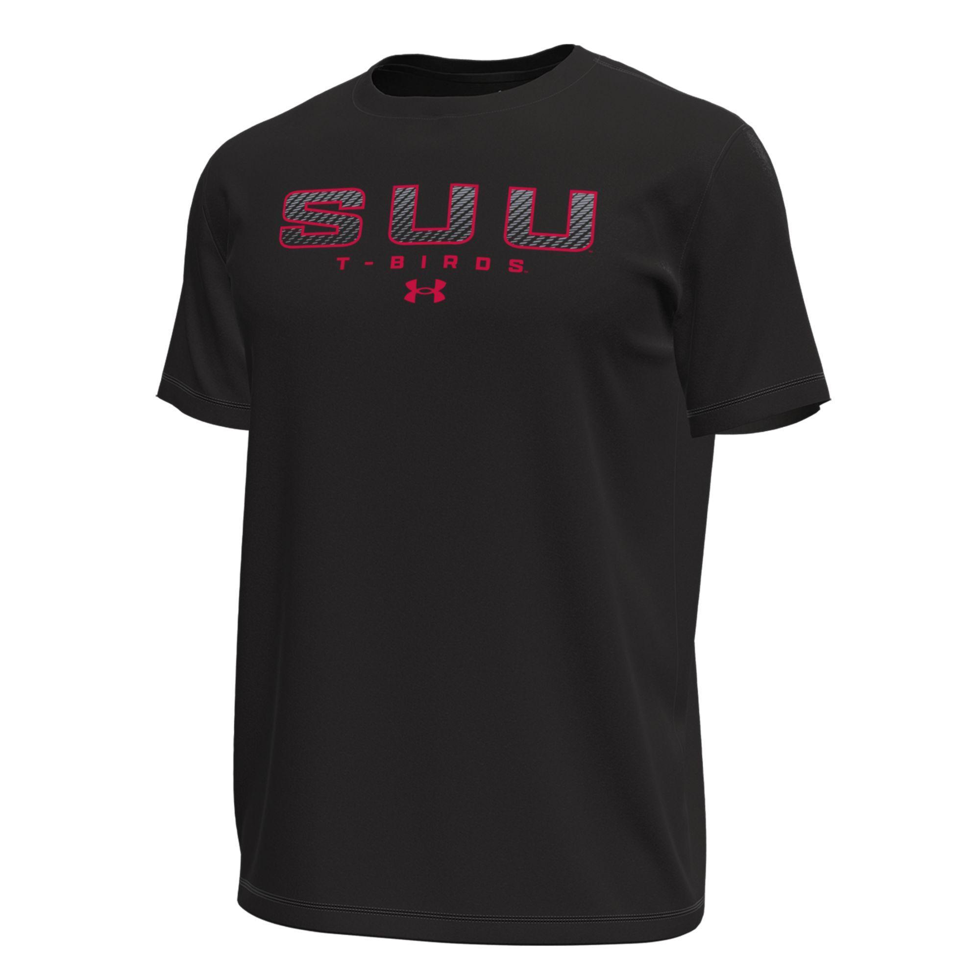 image of: U/A MENS TEE S/S BLACK SUU T-BIRDS GEAR