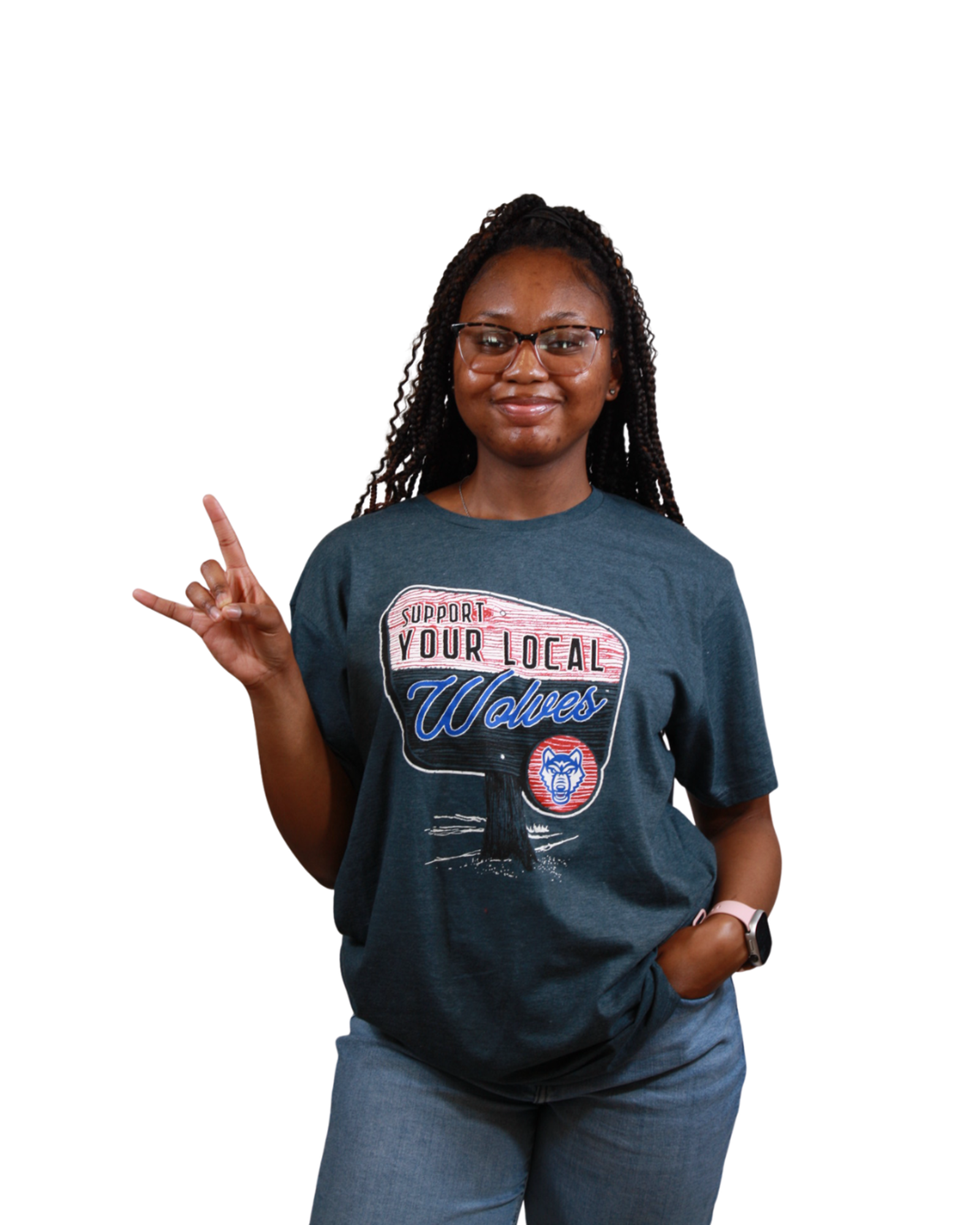 Product image 5 of 8 for SUPPORT YOUR LOCAL WOLVES WOLF LOGO T-SHIRT