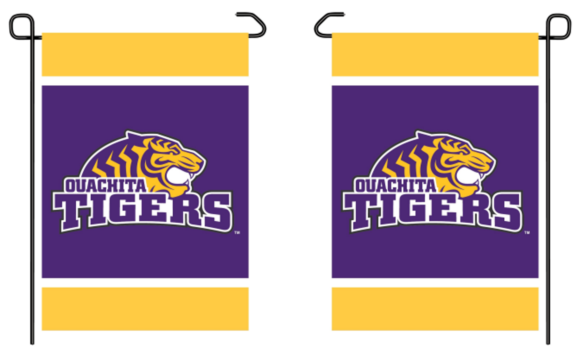 image of: Ouachita Tigers 2-Sided Garden Flag