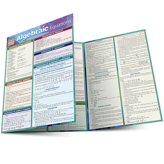 Cover image for ALGEBRAIC EQUATIONS LAMINATED STUDY GUIDE