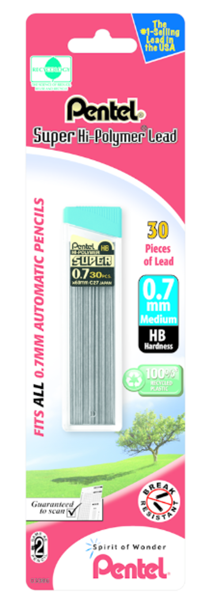 image of: Pentel .7mm Super Hi-Polymer Replacement Lead