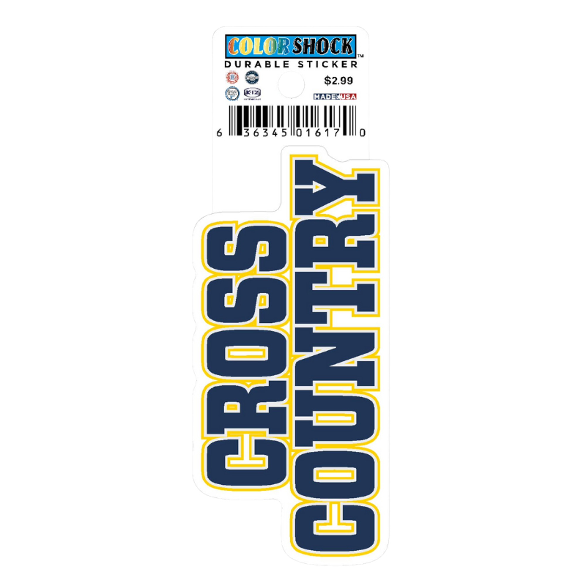 image of: Cross Country Textured Sticker