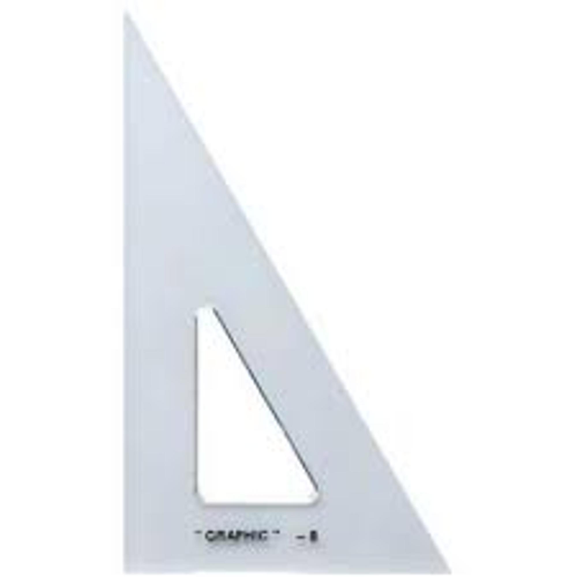 image of: ALvin Transparent 10" 30/60 Triangle