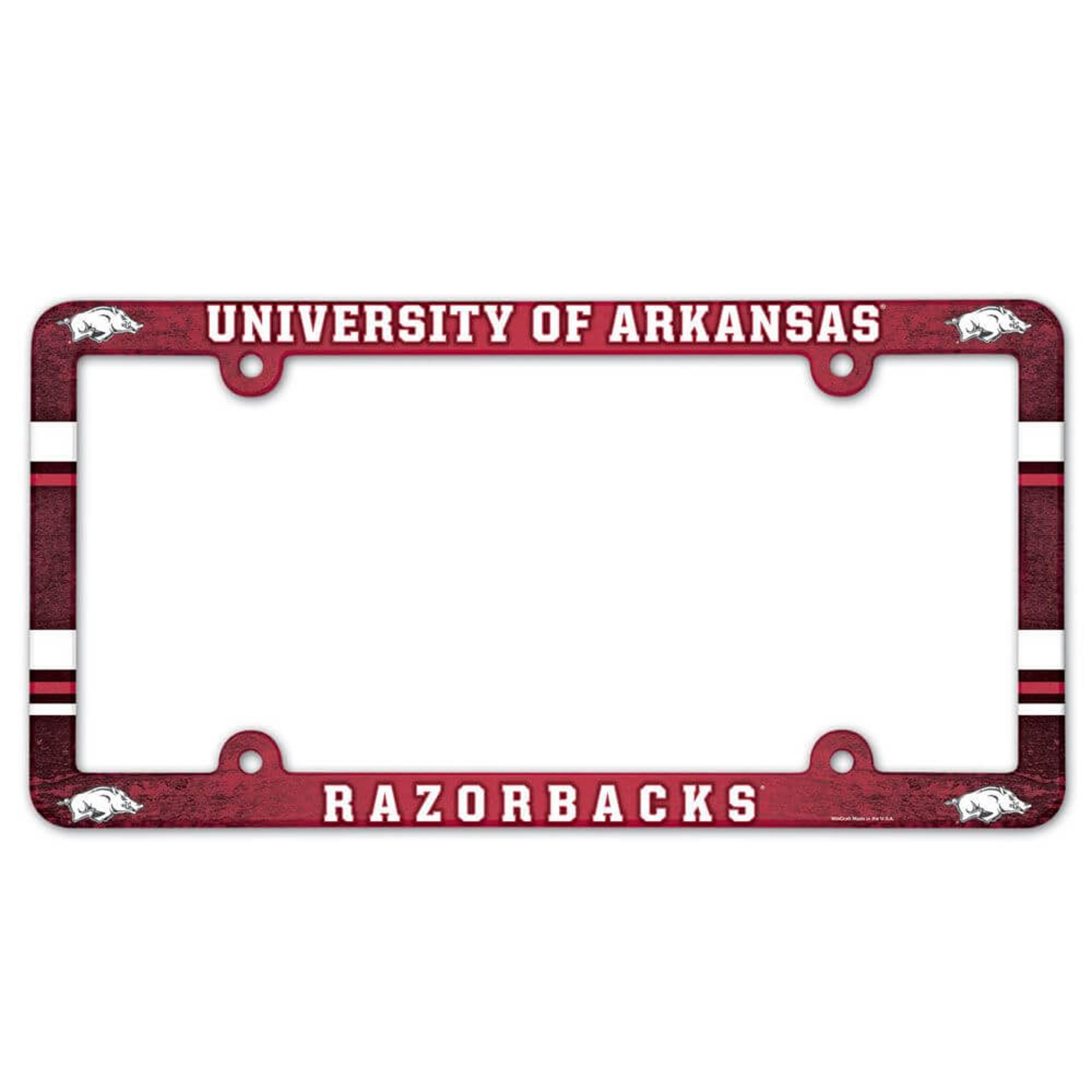 image of: Arkansas Razorbacks Wincraft License Plate Frame Full Color