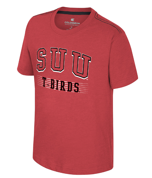 COLOSSEUM YOUTH S/S TEE RED SUU; $26.00