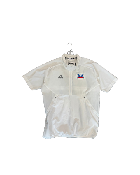 ADIDAS ATHLETICS LOGO SIDELINE SS 1/4 ZIP; $82.99