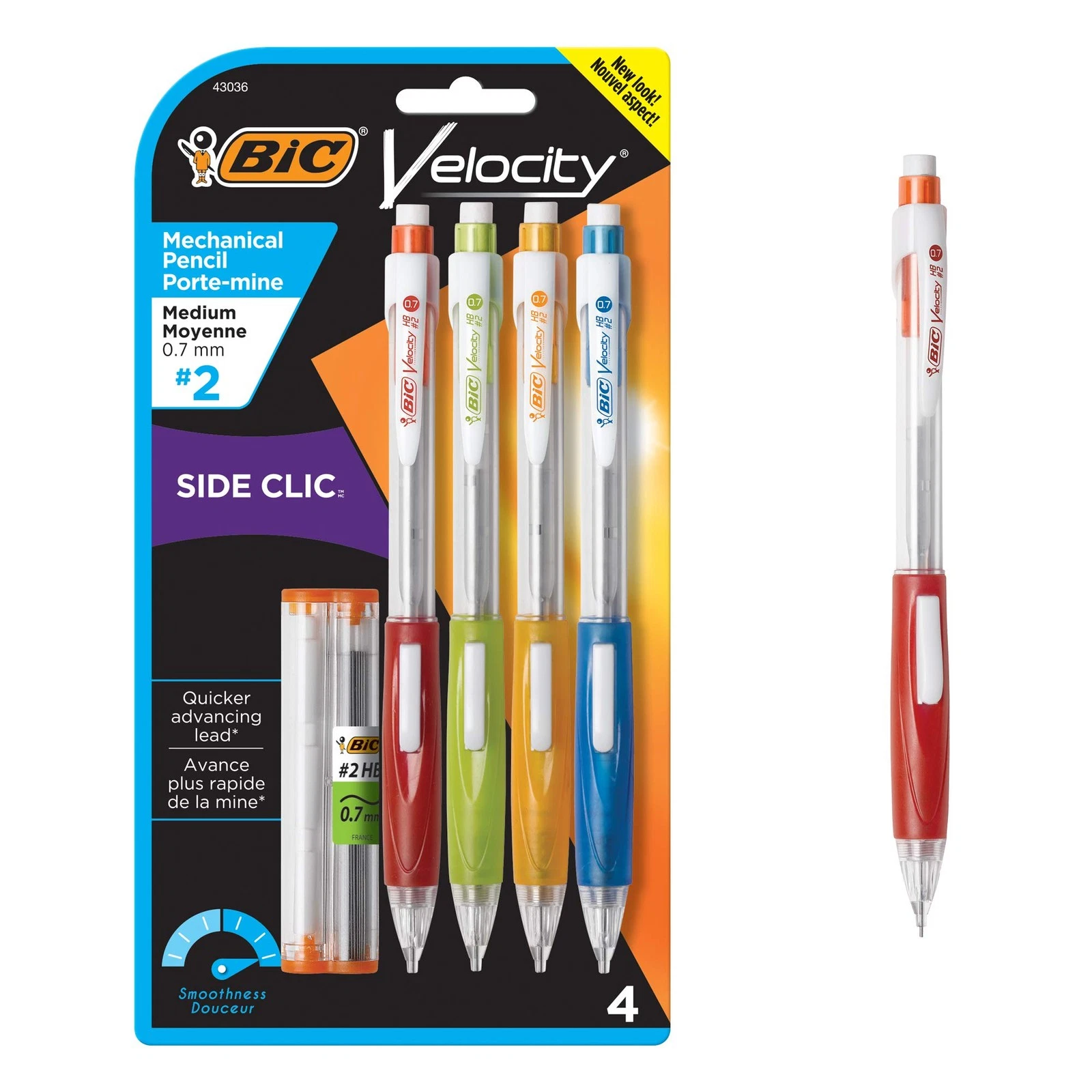 Product image 1 of 1 for Mechanical Pencil Bic Side Clic .7mm