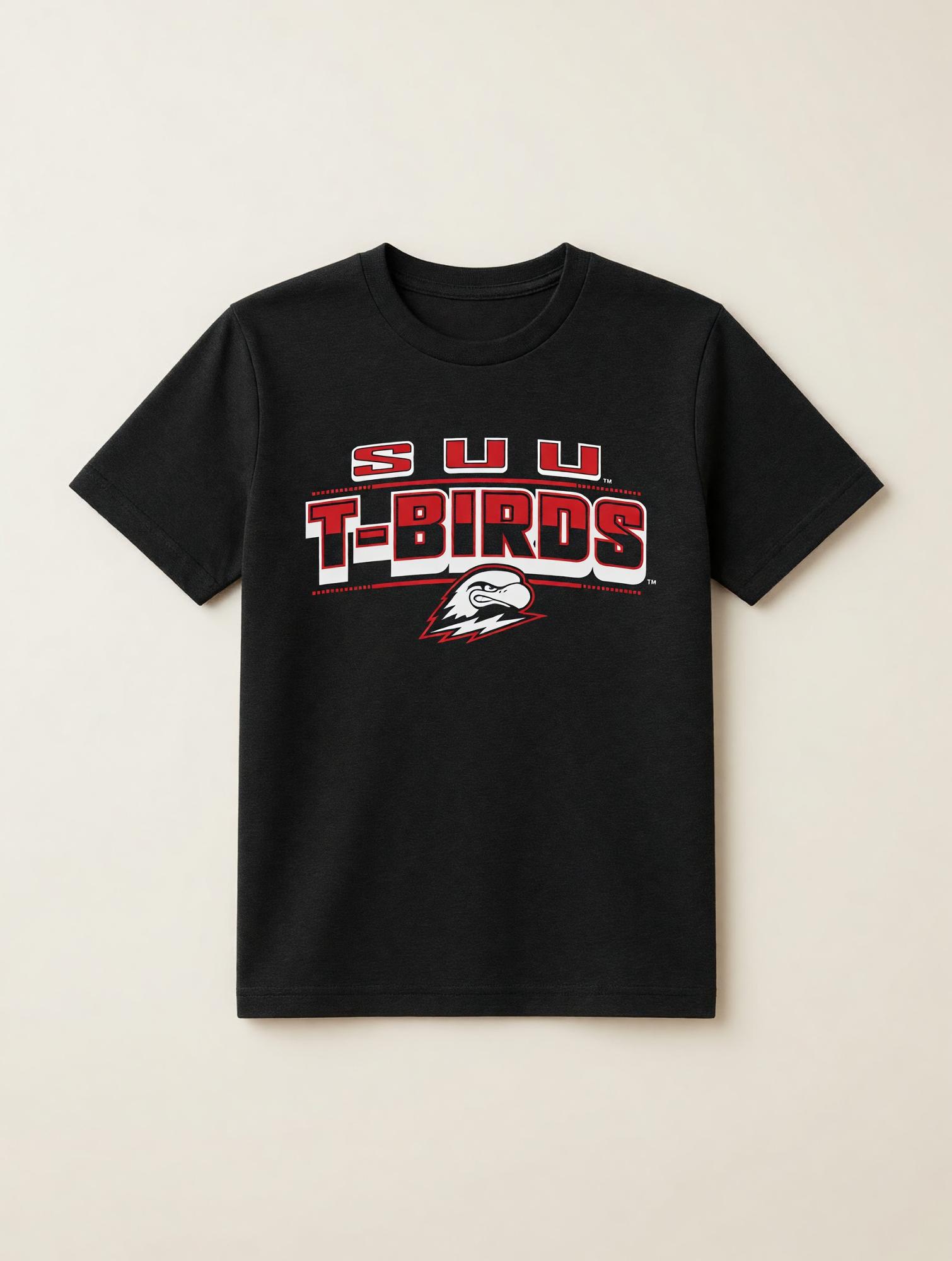 Product image 1 of 3 for Colosseum Youth Short-Sleeve Tee – Black (SUU T-Birds)