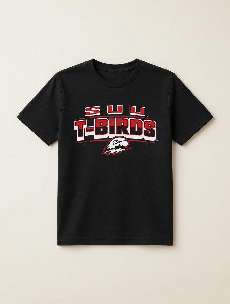 Colosseum Youth Short-Sleeve Tee – Black (SUU T-Birds); $24.00