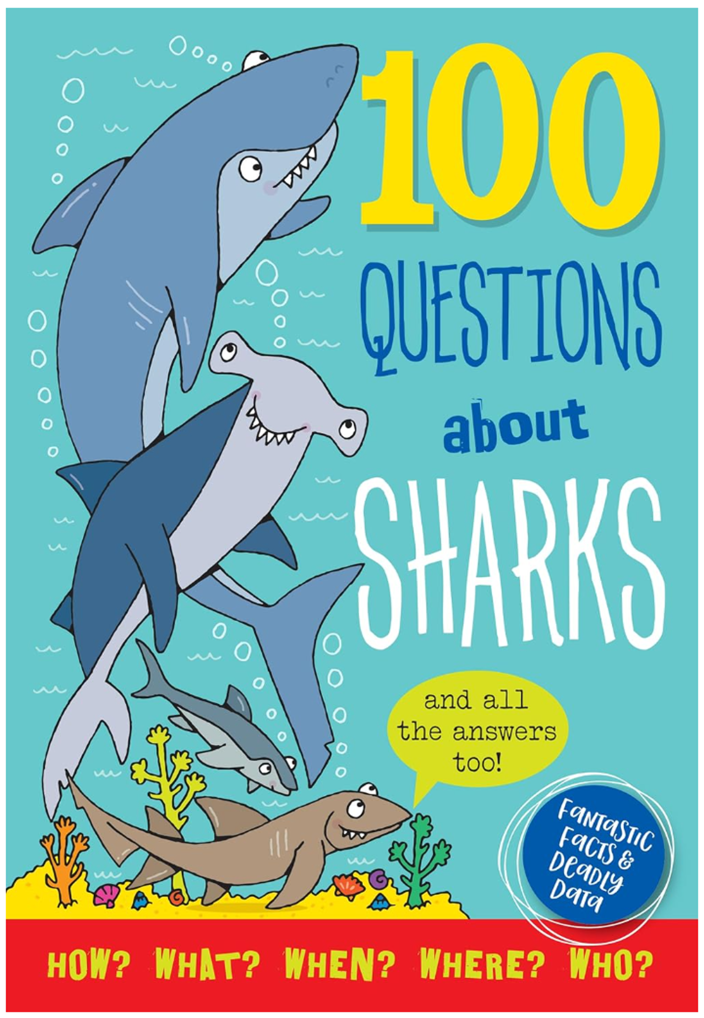 Cover image for 100 QUESTIONS ABOUT SHARKS