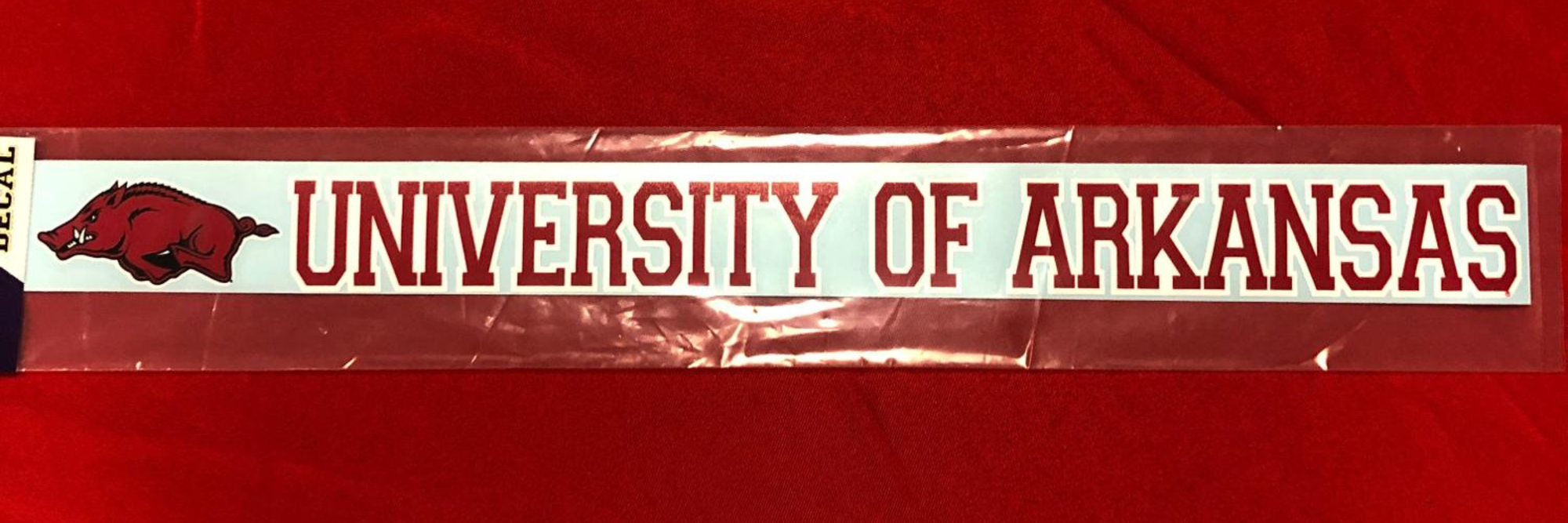 image of: University of Arkansas Razorbacks Strip Decal 19 inch