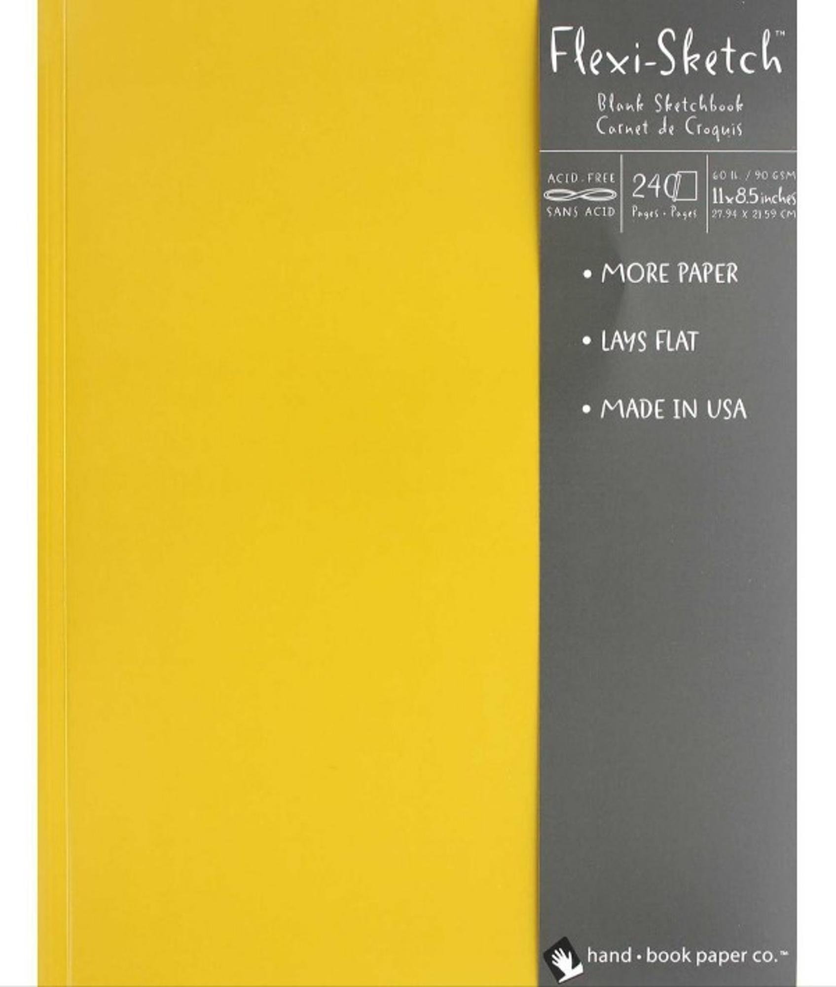 image of: Hand Book Flexi-Sketch Blank Sketch Book 8.5 x 11 Butternut
