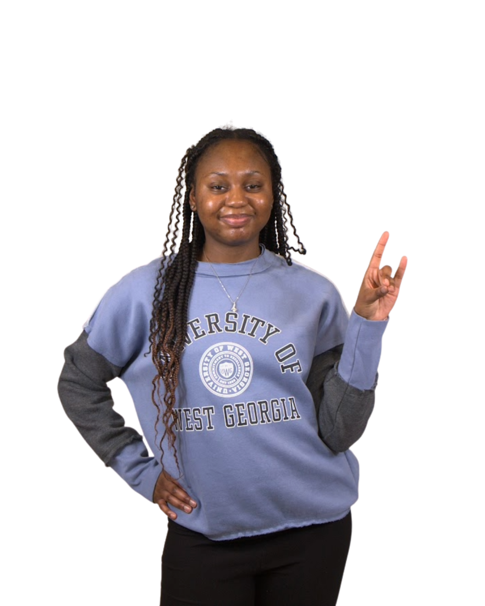 Product image 1 of 2 for UNIV. WEST GA GENEVIEVE RAW EDGE CREW