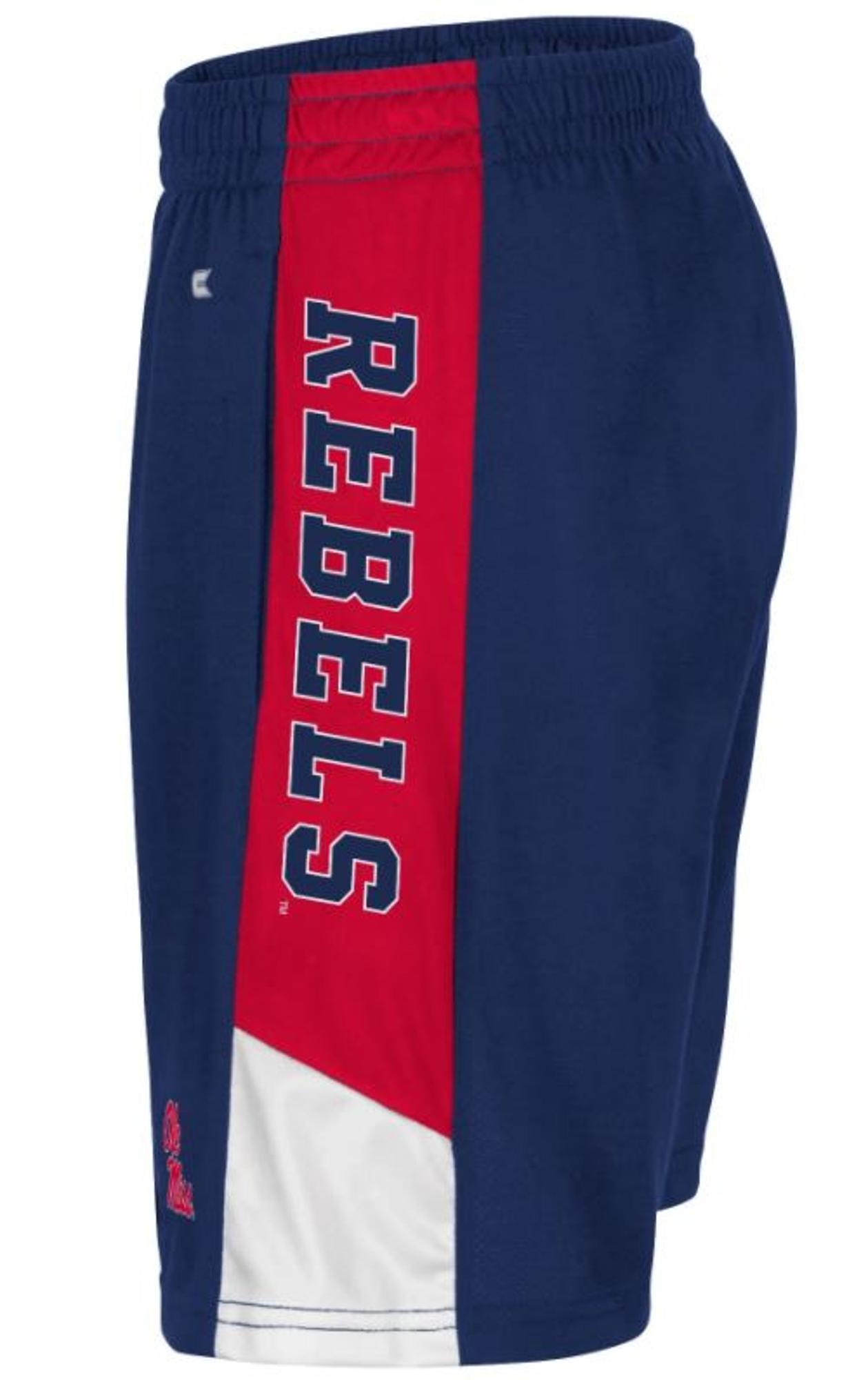 image of: Ole Miss Wonkavision Rebels Stripe Shorts Navy