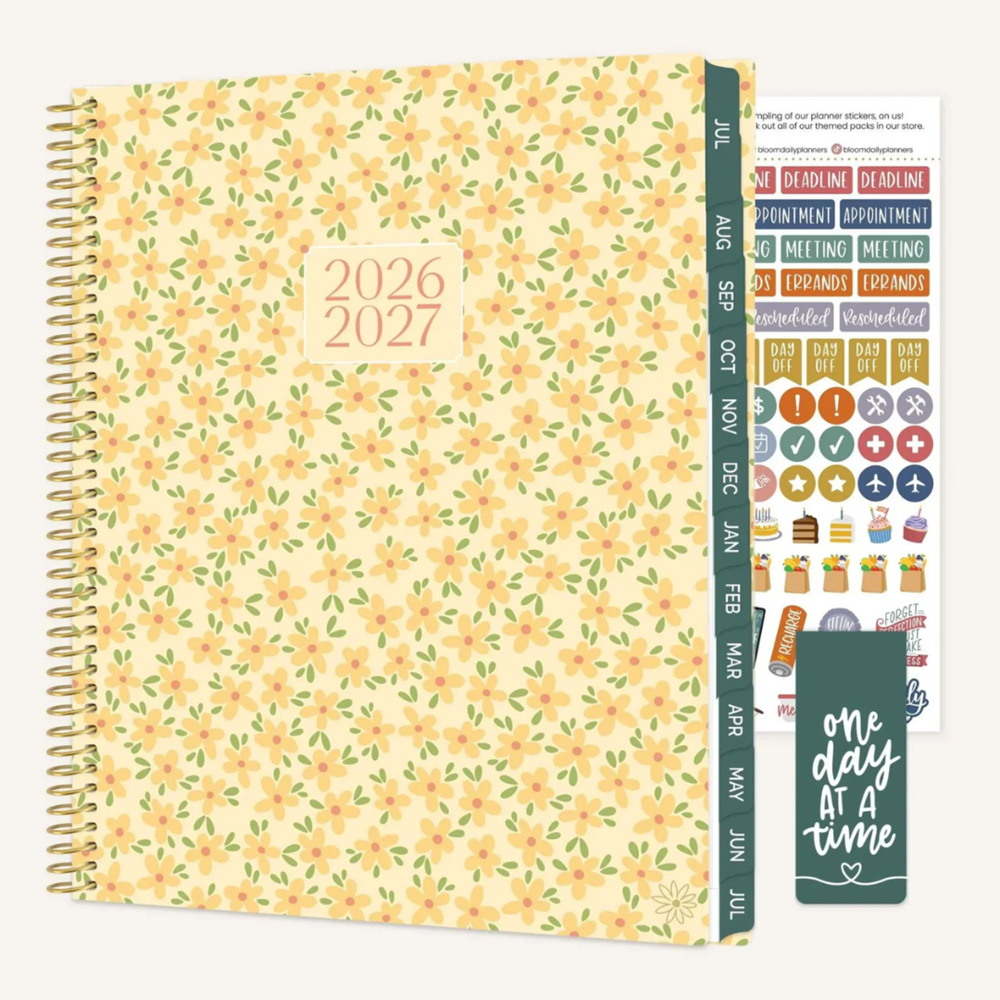 Product image 1 of 1 for PLANNER Bloom 2026-27 8.5x11 Butter Yellow Daisies