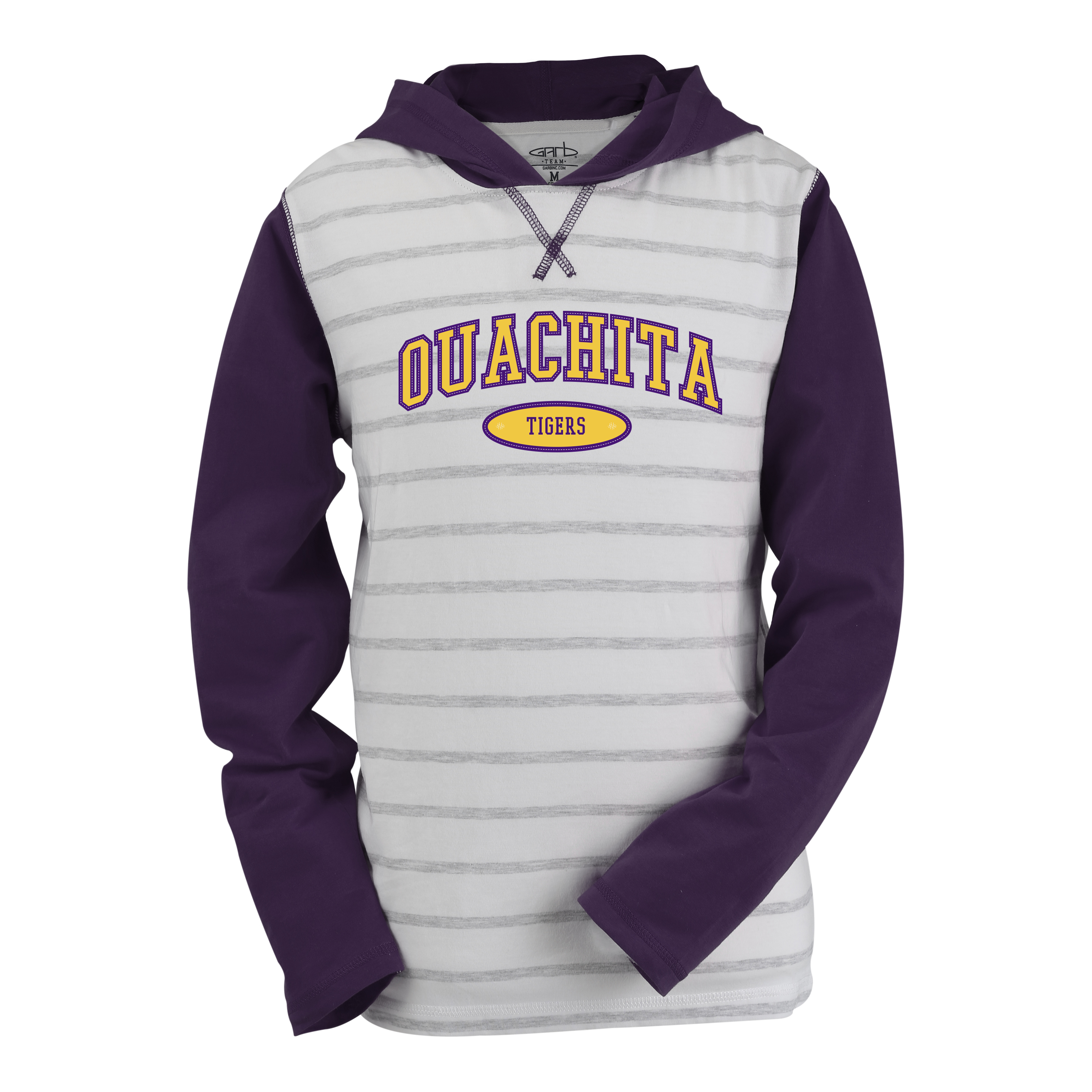 image of: Ouachita Tigers Court Stripe Youth Hooded Pullover