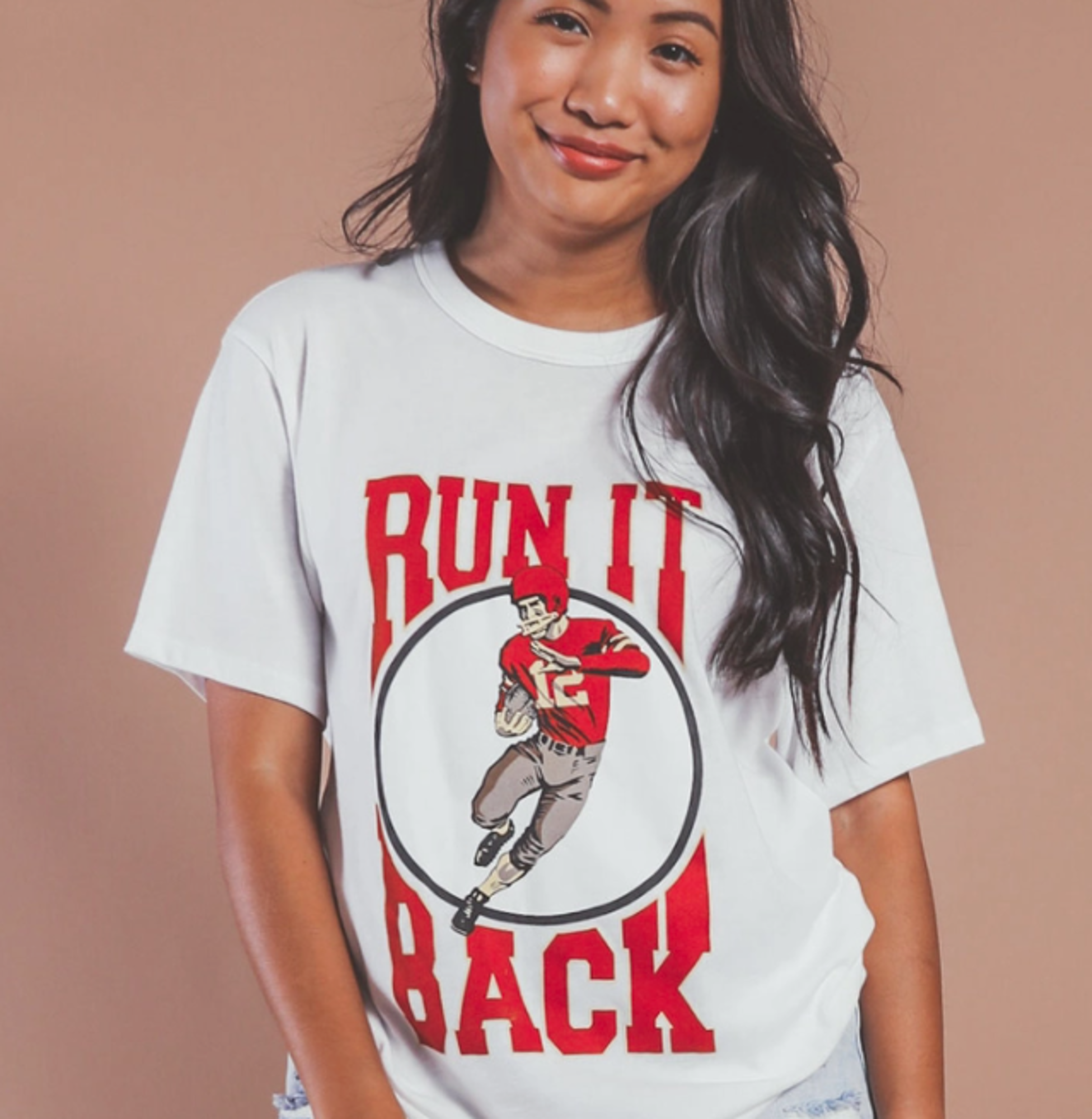 image of: MD - Women's Charlie Southern Football Run It Back Short Sleeve Tee- White