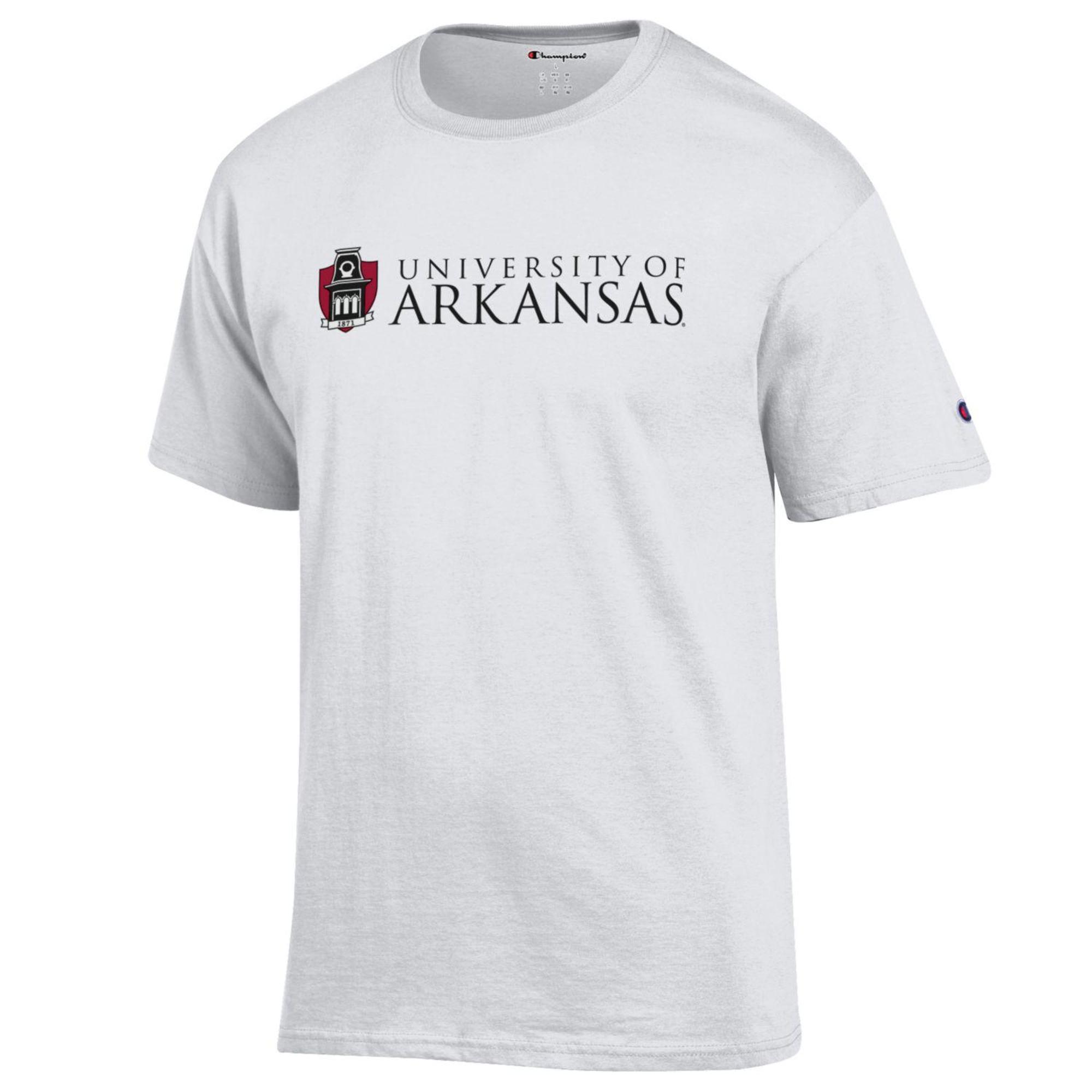 image of: University of Arkansas Champion Tower Short Sleeve Tee- White