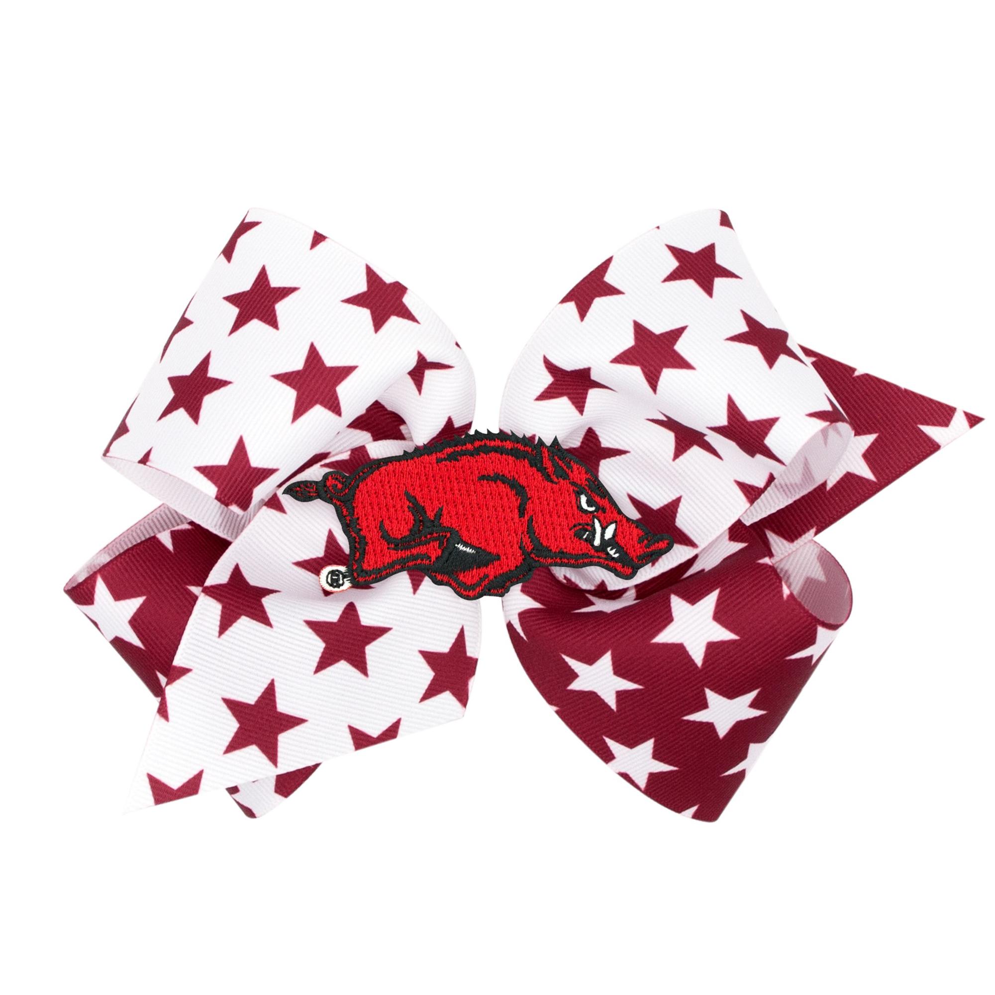 image of: Star Print Bow with Logo Patch