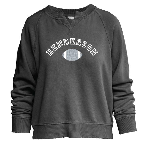 Henderson Glitter Football Willow Washed Crew; $64.99