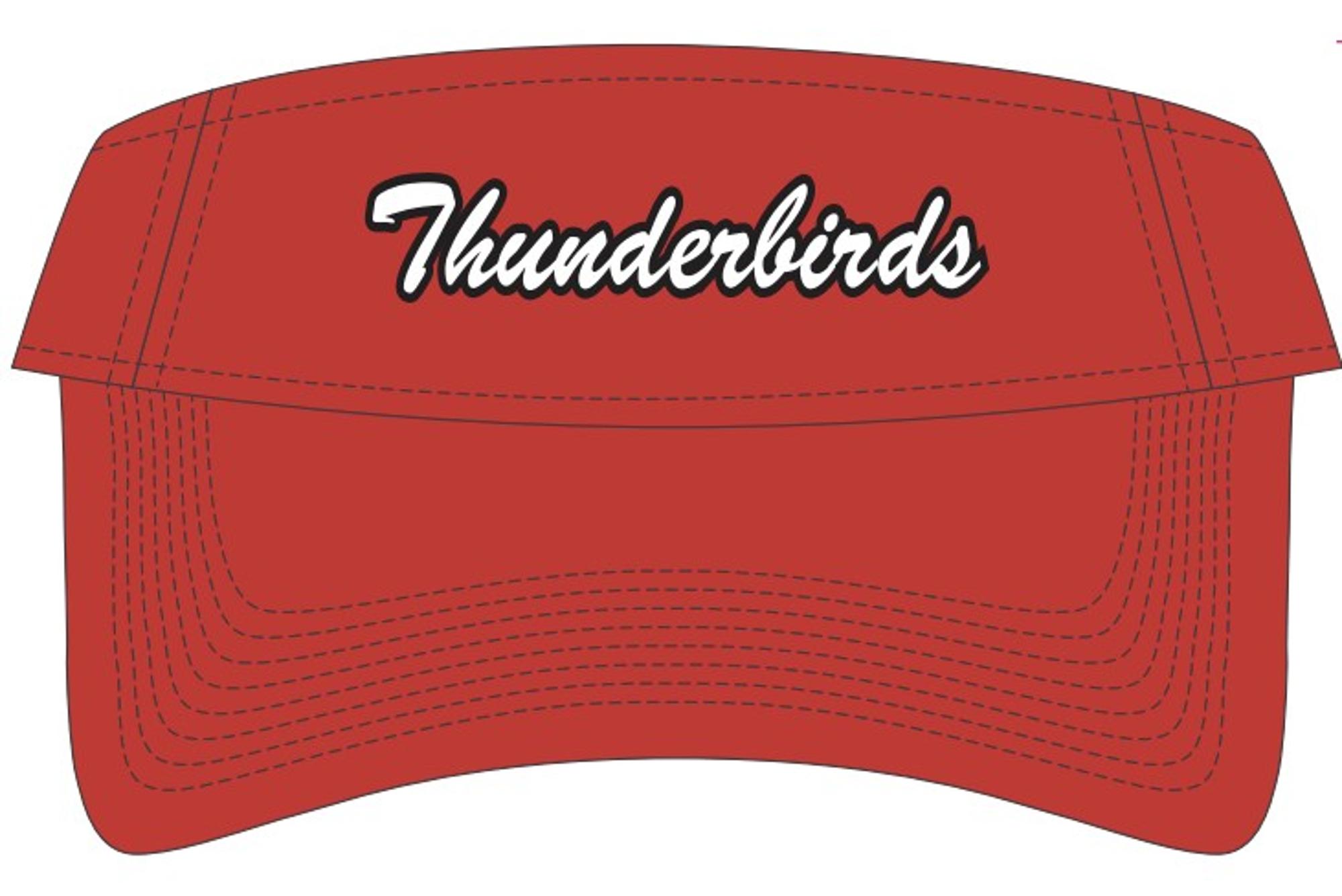 image of: MV SPORT THE GAME VISOR RED THUNDERBIDS