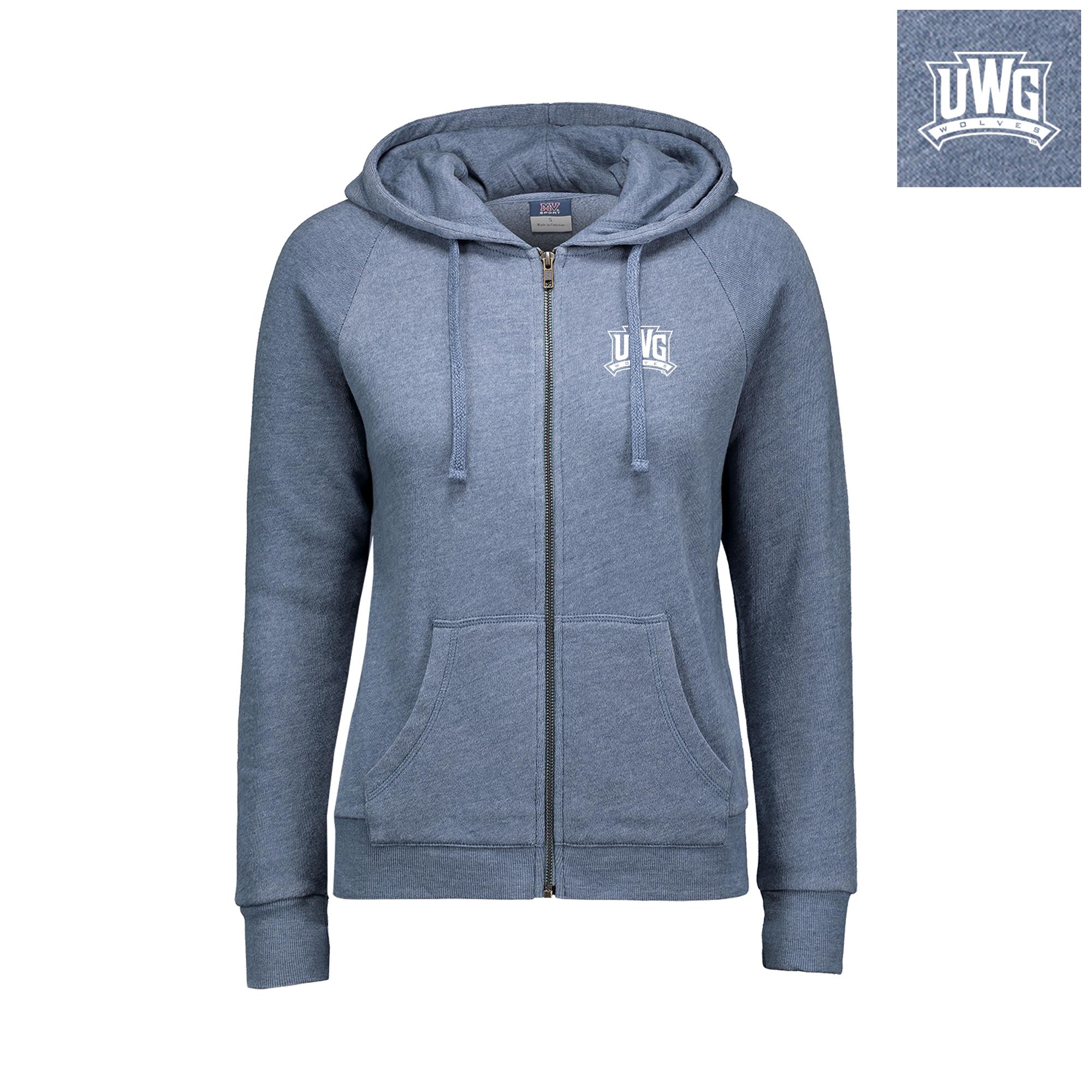 image of: ATHLETICS LOGO STOCKTON ANGEL FLEECE FULL ZIP HOODIE