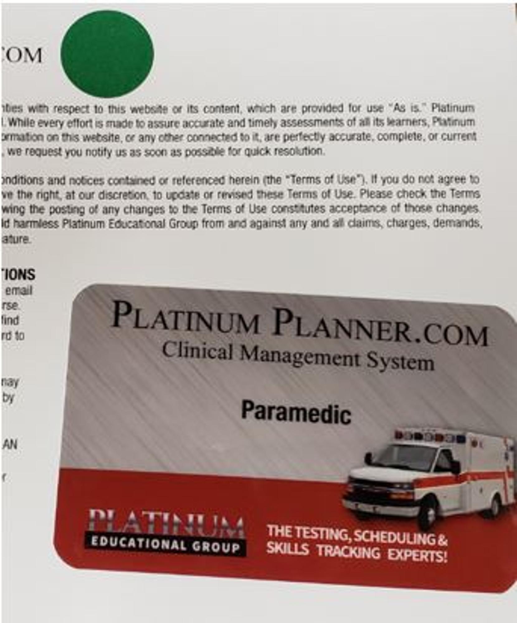 Cover image for Platinum Paramedic for EMT 134 (#22006)