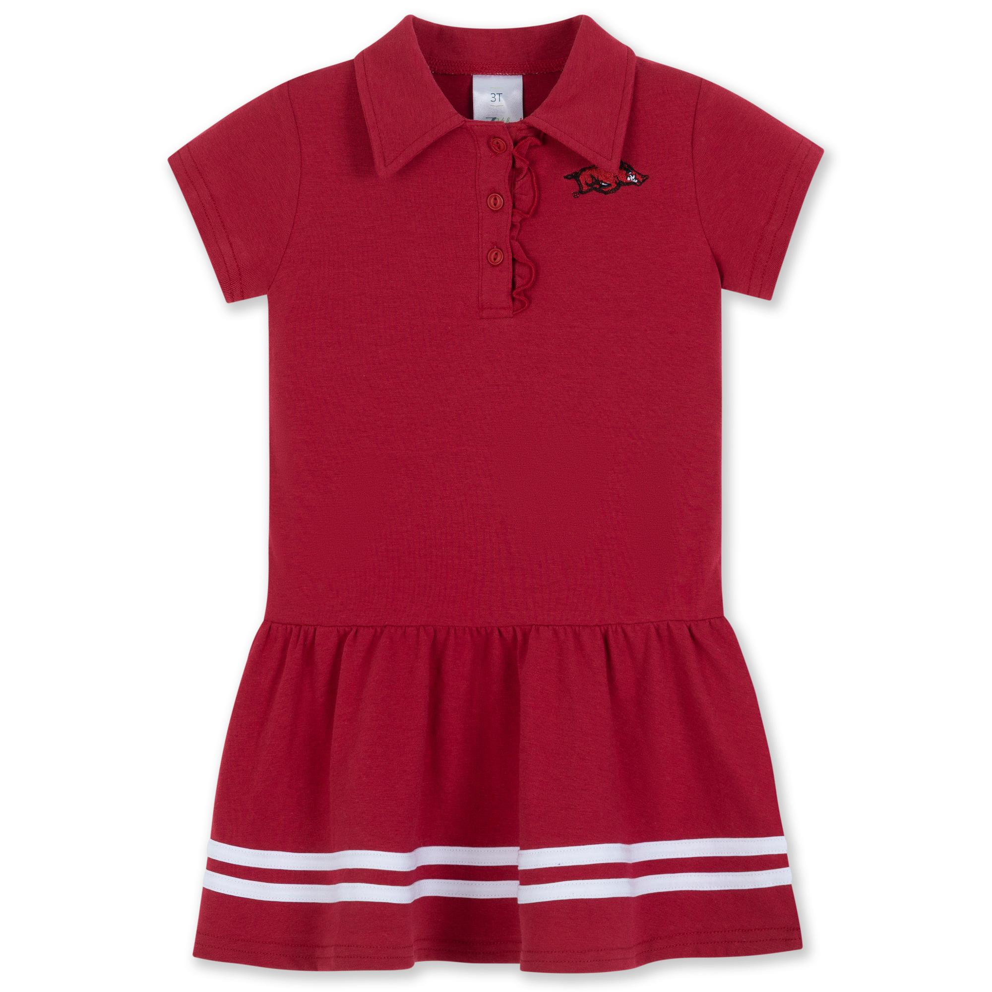 image of: Arkansas Razorbacks Toddler Crimson Polo Dress