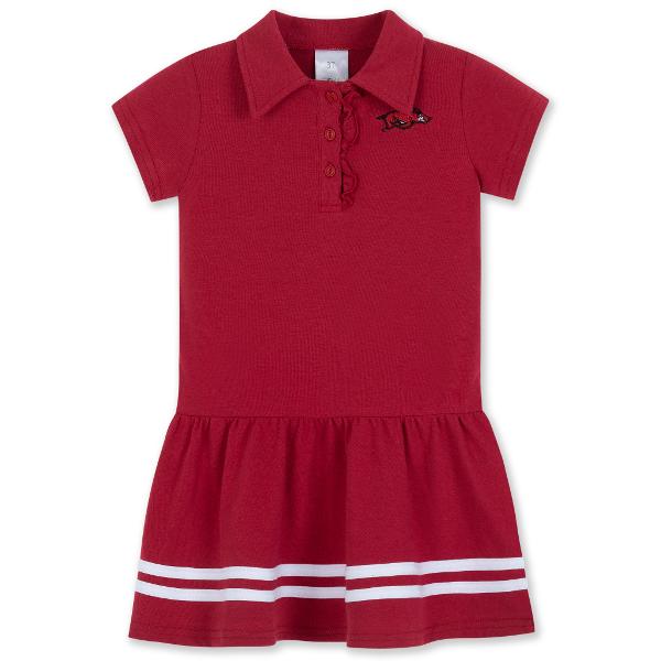Arkansas Razorbacks Toddler Crimson Polo Dress; $44.99