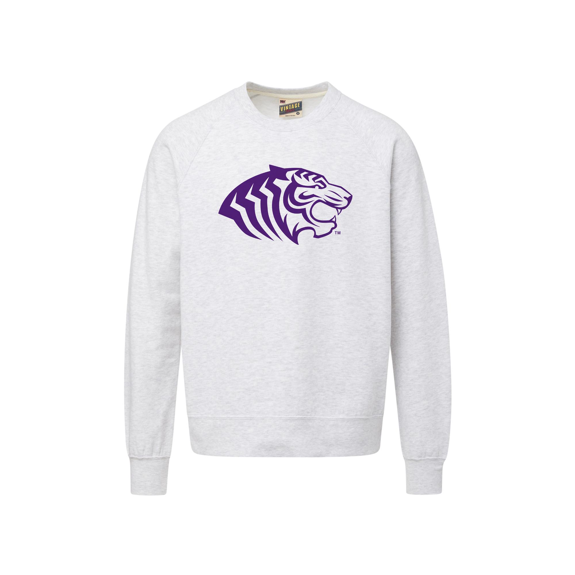 image of: Ouachita Tiger Vintage Fleece Raglan Crew