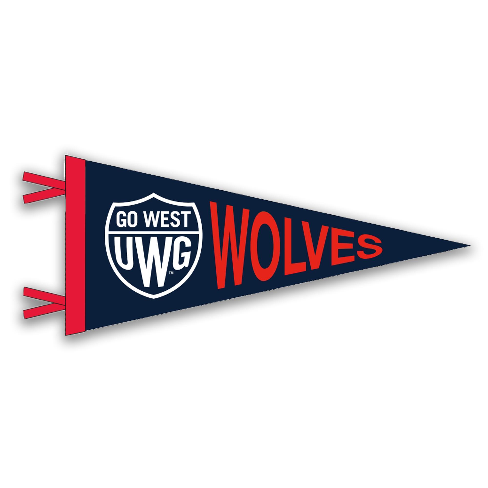 image of: SHIELD LOGO WOLVES SOFT FELT PENNANT
