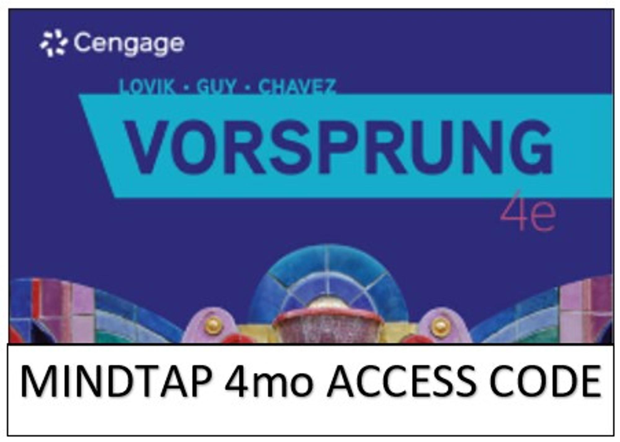 Cover image for MINDTAP ACCESS CODE FOR VORSPRUNG 4 MO