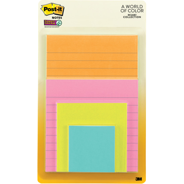 Post-It Lined Super Sticky Notes, 4 Pack; $9.98