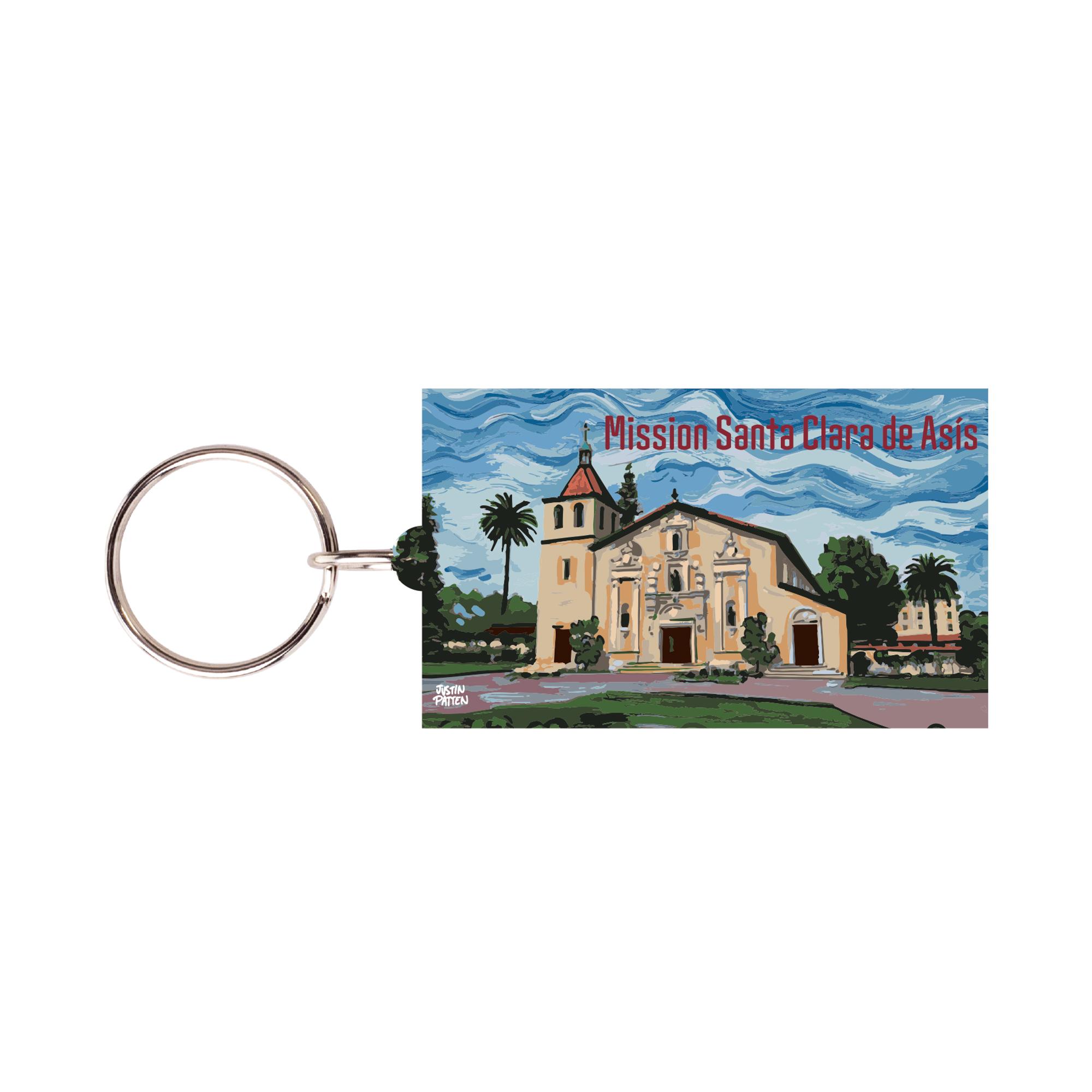 Product image 1 of 1 for Santa Clara Mission de Asis Justin Patten Wooden Keychain