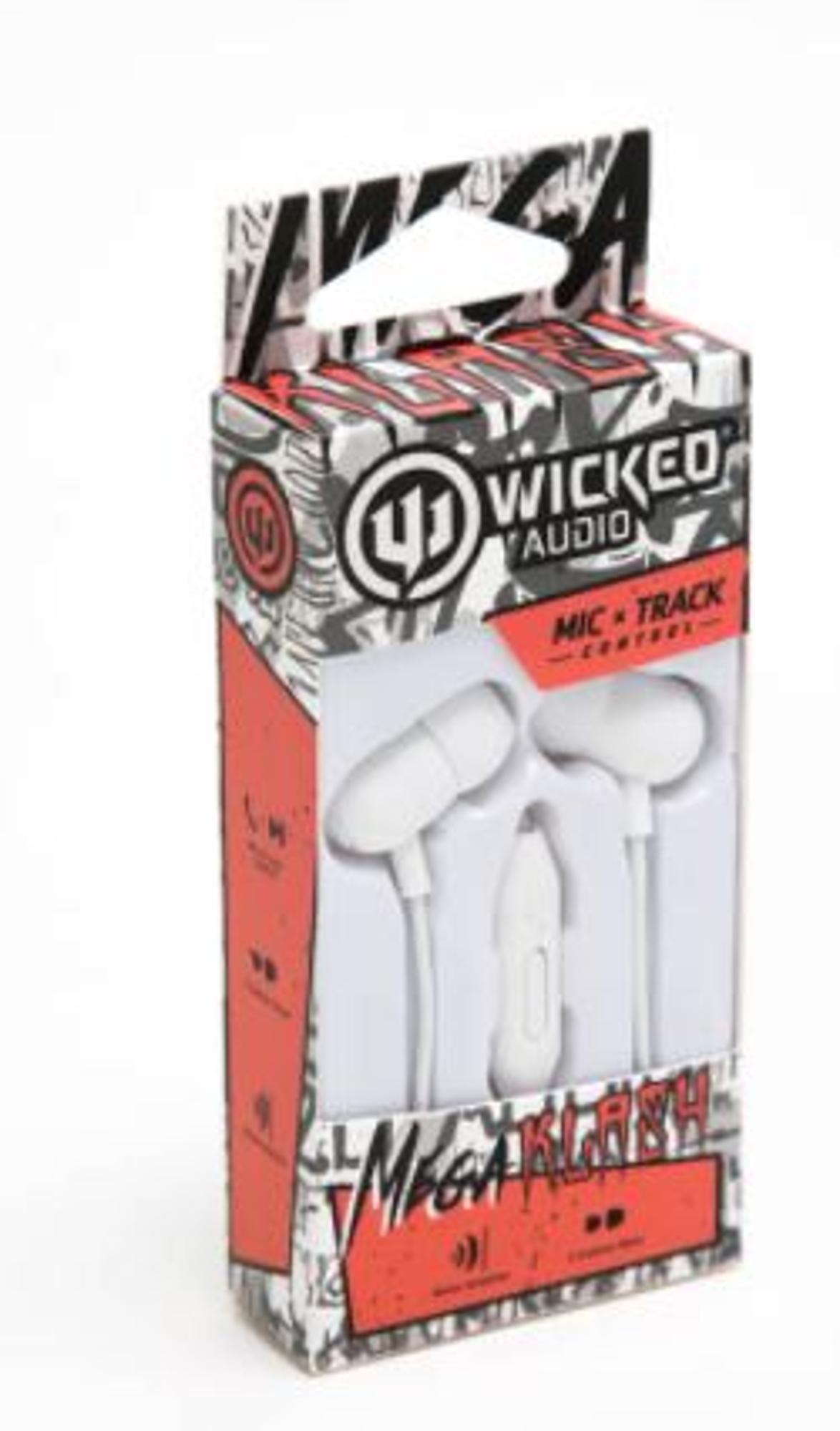 image of: Mega Klash Wired Earbuds with Mic White